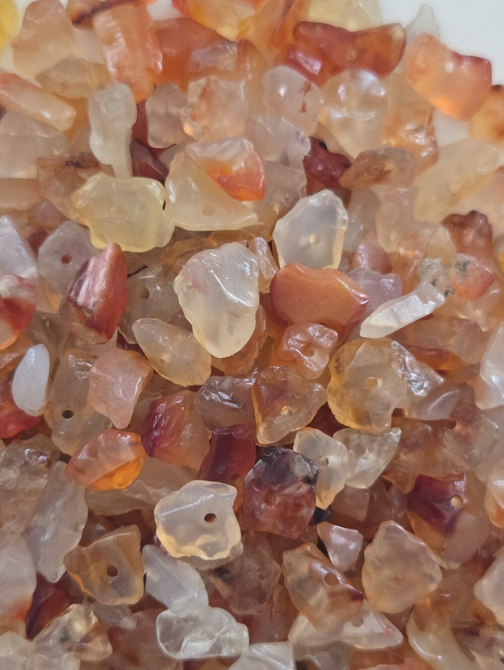 Gemstone Chip Bead Lot – Hematite, Carnelian, Unakite & Picture Jasper - Picture 8 of 9